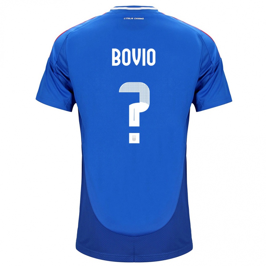 Niño Fútbol Camiseta Italia Leonardo Bovio #0 Azul 1ª Equipación 24-26