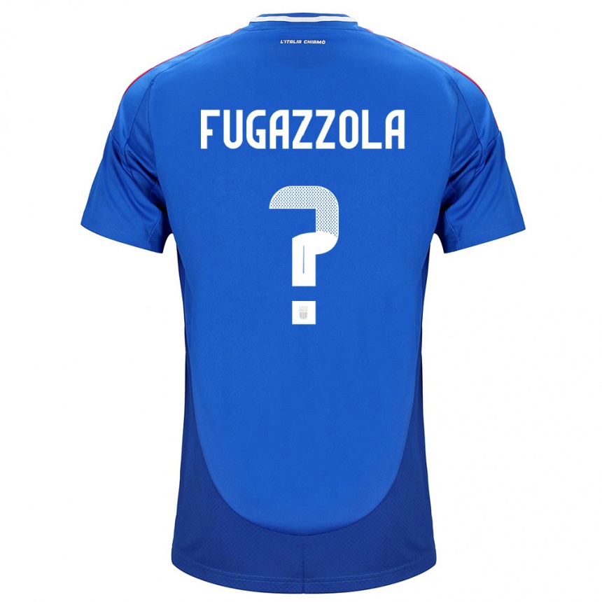 Niño Fútbol Camiseta Italia Marcello Fugazzola #0 Azul 1ª Equipación 24-26