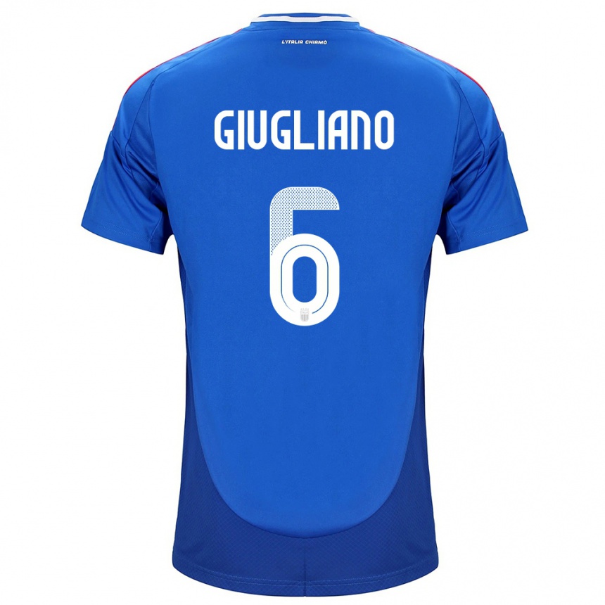 Niño Fútbol Camiseta Italia Manuela Giugliano #6 Azul 1ª Equipación 24-26