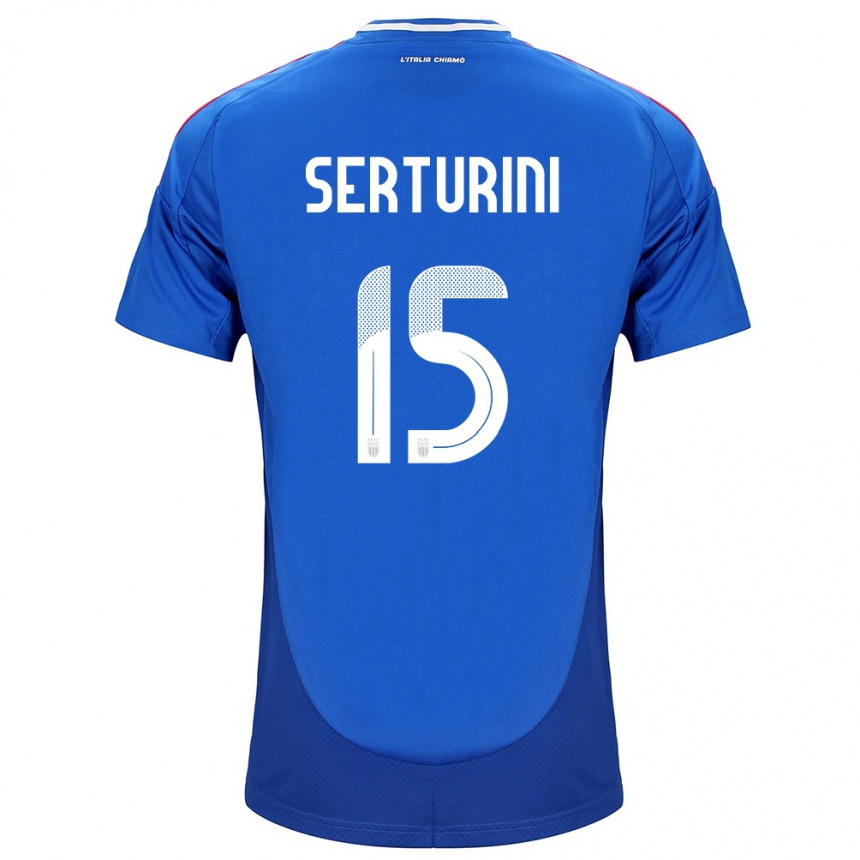 Niño Fútbol Camiseta Italia Annamaria Serturini #15 Azul 1ª Equipación 24-26