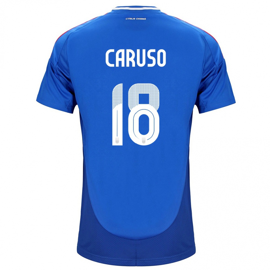 Niño Fútbol Camiseta Italia Arianna Caruso #18 Azul 1ª Equipación 24-26