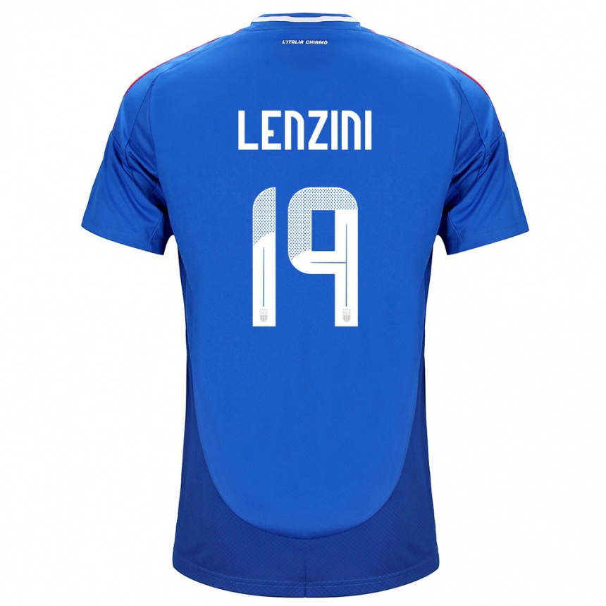 Niño Fútbol Camiseta Italia Martina Lenzini #19 Azul 1ª Equipación 24-26