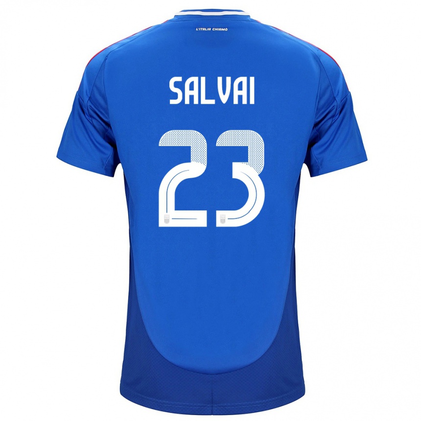 Niño Fútbol Camiseta Italia Cecilia Salvai #23 Azul 1ª Equipación 24-26