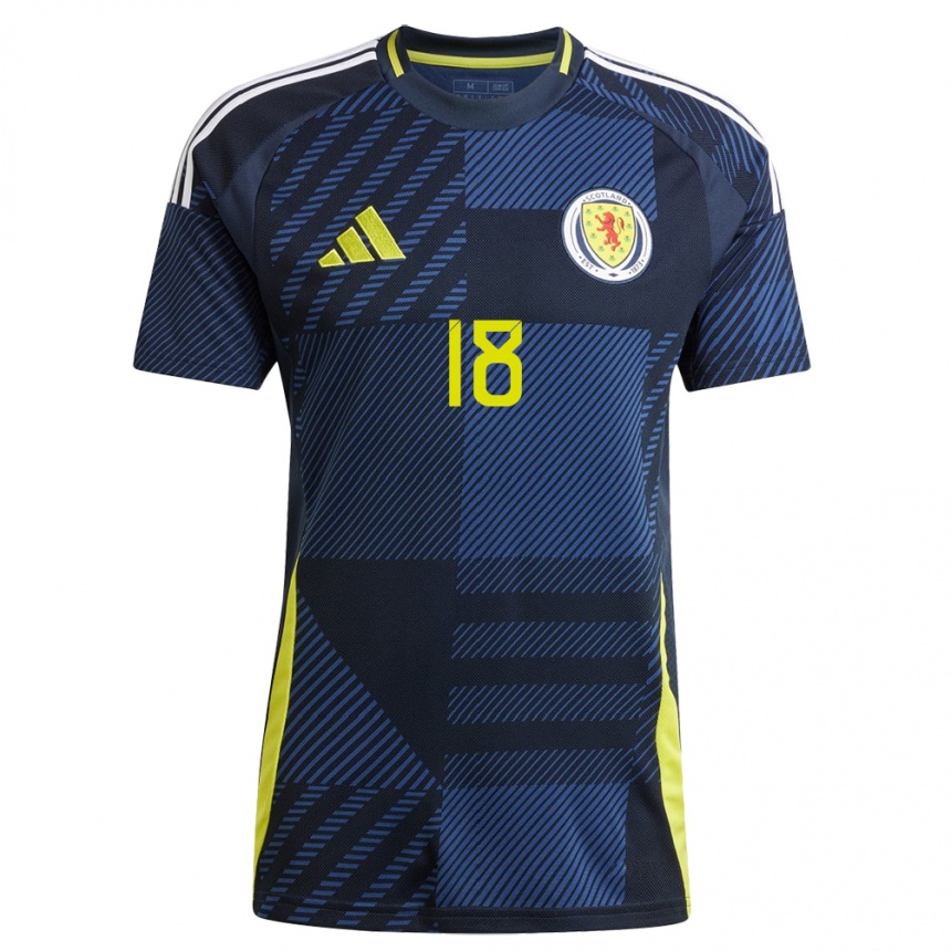 Niño Fútbol Camiseta Escocia Rudi Molotnikov #18 Azul Oscuro 1ª Equipación 24-26