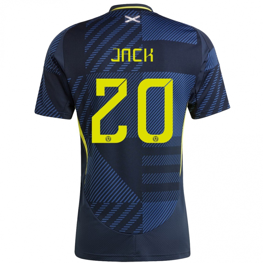 Niño Fútbol Camiseta Escocia Ryan Jack #20 Azul Oscuro 1ª Equipación 24-26