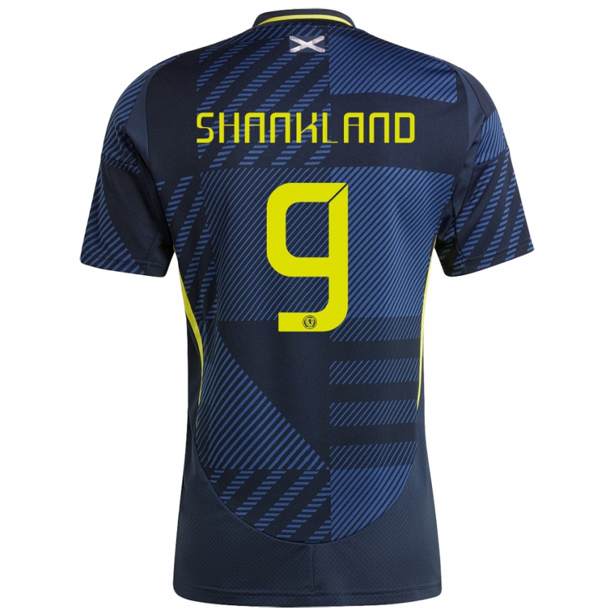 Niño Fútbol Camiseta Escocia Lawrence Shankland #9 Azul Oscuro 1ª Equipación 24-26