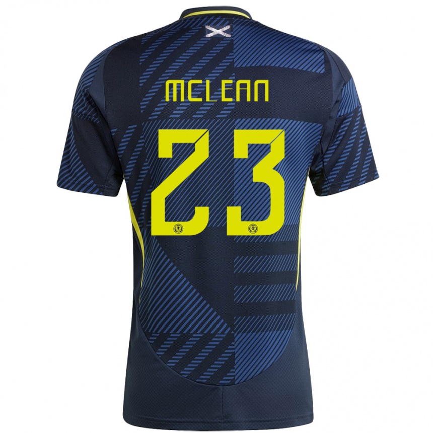 Niño Fútbol Camiseta Escocia Kenny Mclean #23 Azul Oscuro 1ª Equipación 24-26