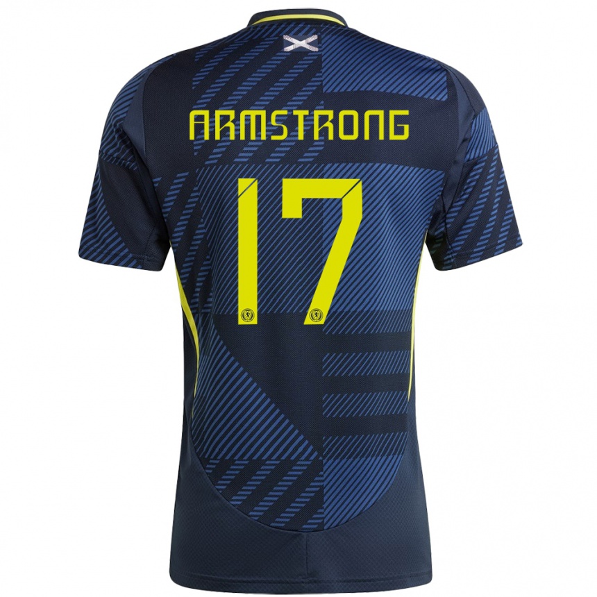 Niño Fútbol Camiseta Escocia Stuart Armstrong #17 Azul Oscuro 1ª Equipación 24-26