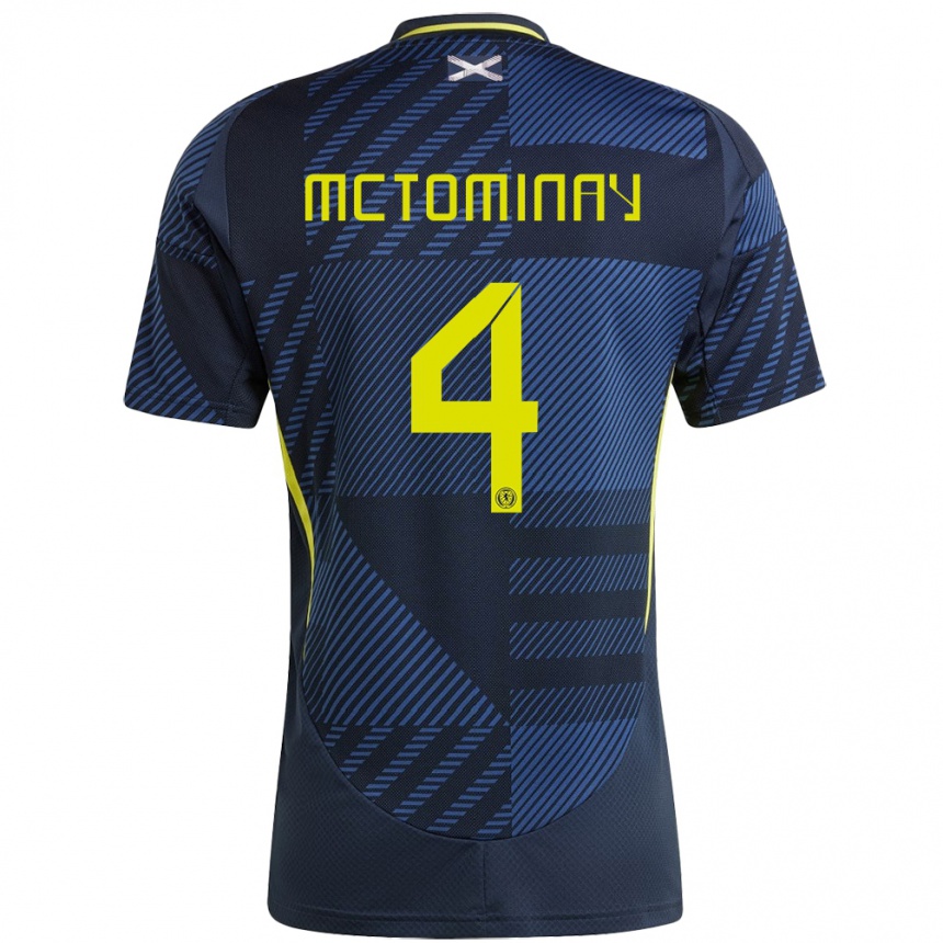Niño Fútbol Camiseta Escocia Scott Mctominay #4 Azul Oscuro 1ª Equipación 24-26