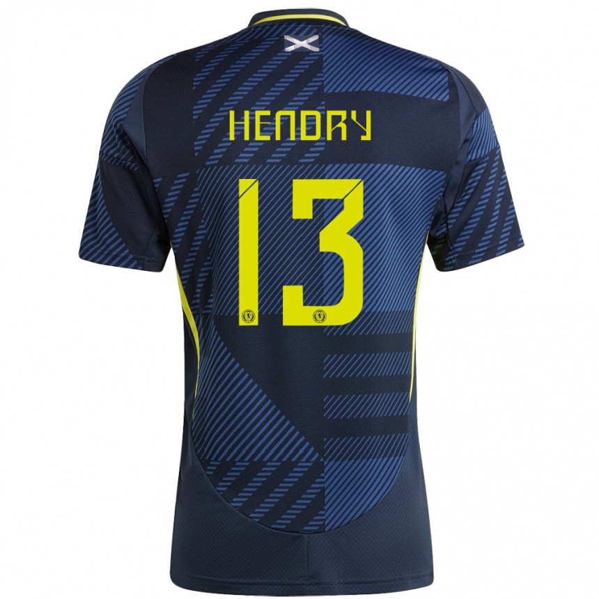 Niño Fútbol Camiseta Escocia Jack Hendry #13 Azul Oscuro 1ª Equipación 24-26