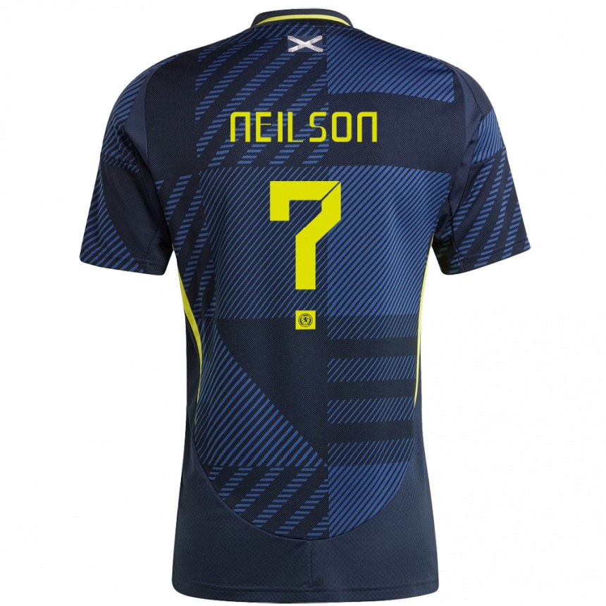 Niño Fútbol Camiseta Escocia Lewis Neilson #0 Azul Oscuro 1ª Equipación 24-26