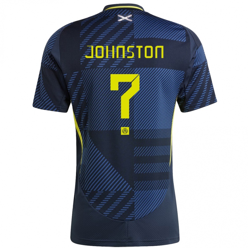 Niño Fútbol Camiseta Escocia Max Johnston #0 Azul Oscuro 1ª Equipación 24-26