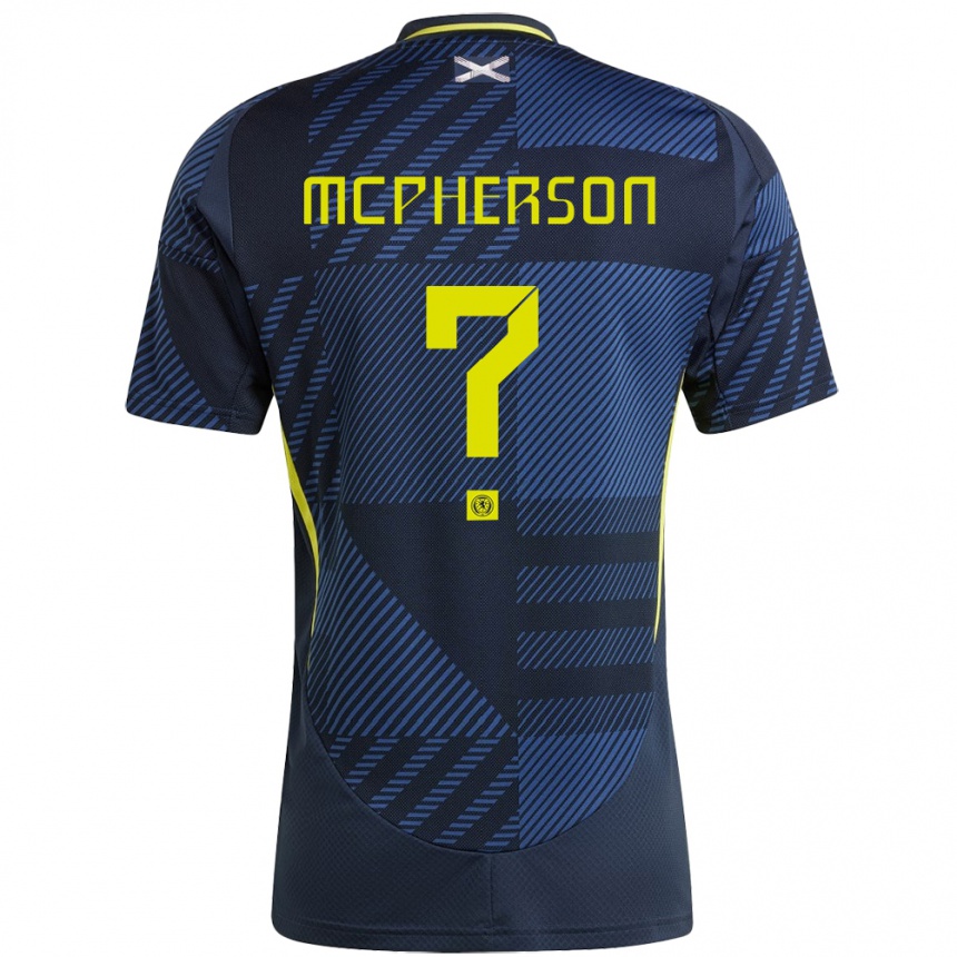 Niño Fútbol Camiseta Escocia Ben Mcpherson #0 Azul Oscuro 1ª Equipación 24-26