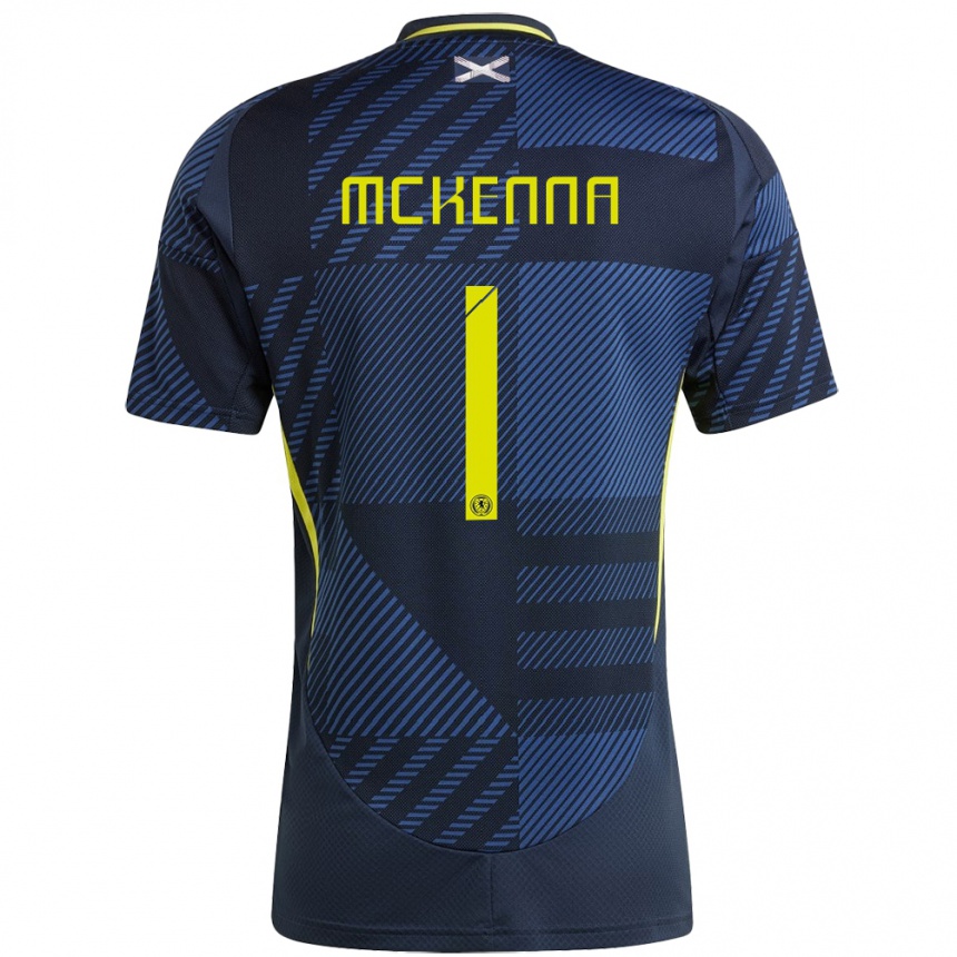 Niño Fútbol Camiseta Escocia Callan Mckenna #1 Azul Oscuro 1ª Equipación 24-26