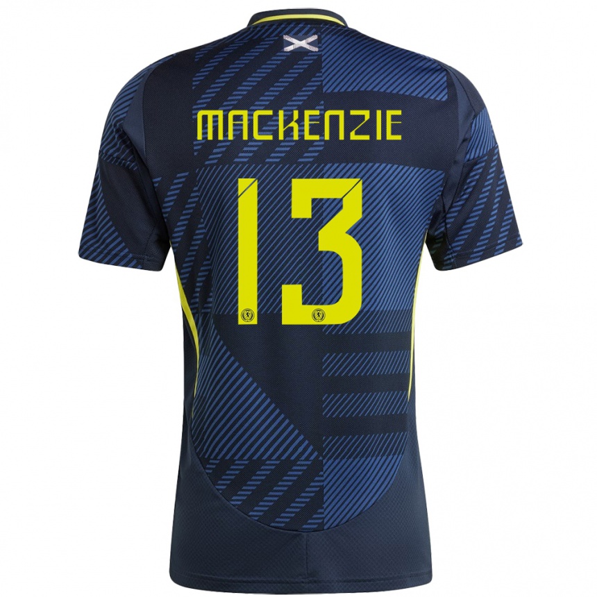 Niño Fútbol Camiseta Escocia Zander Mackenzie #13 Azul Oscuro 1ª Equipación 24-26