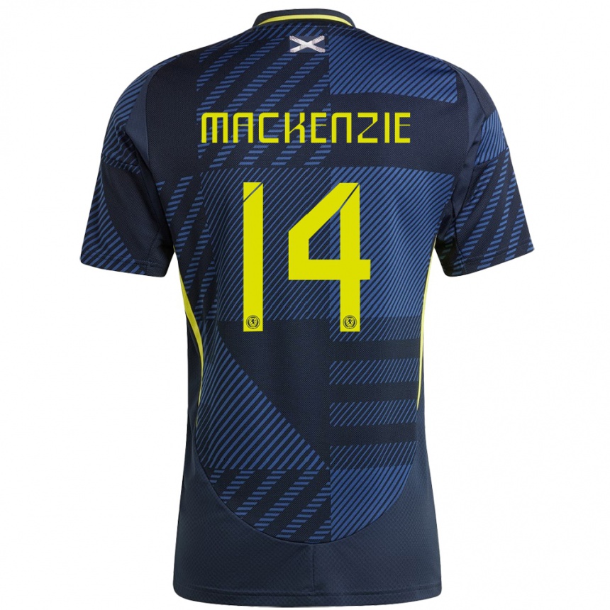 Niño Fútbol Camiseta Escocia Magnus Mackenzie #14 Azul Oscuro 1ª Equipación 24-26