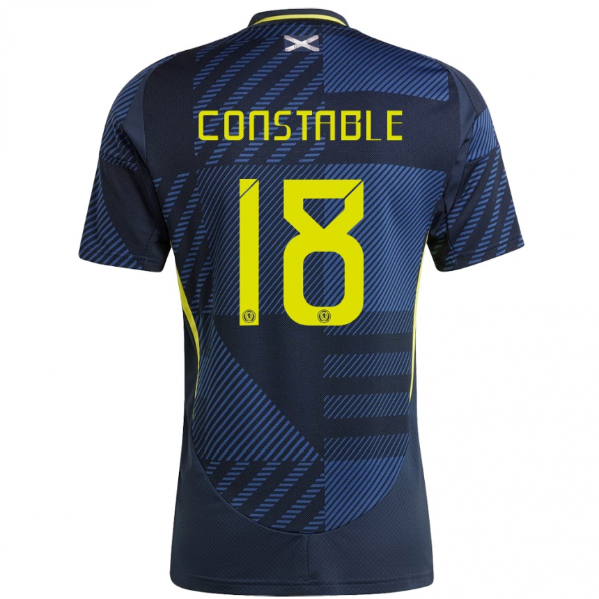 Niño Fútbol Camiseta Escocia Scott Constable #18 Azul Oscuro 1ª Equipación 24-26