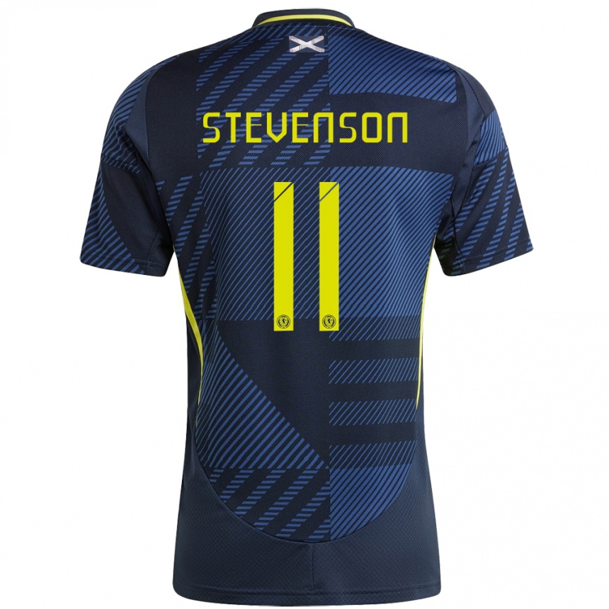 Niño Fútbol Camiseta Escocia Gus Stevenson #11 Azul Oscuro 1ª Equipación 24-26