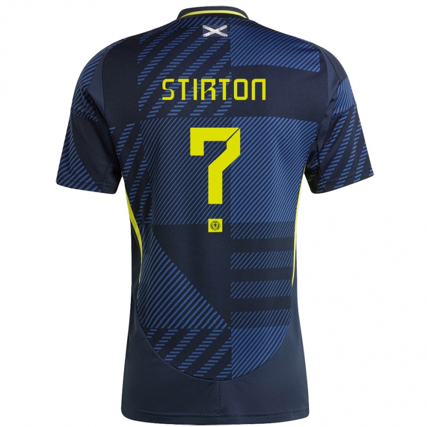 Niño Fútbol Camiseta Escocia Owen Stirton #0 Azul Oscuro 1ª Equipación 24-26