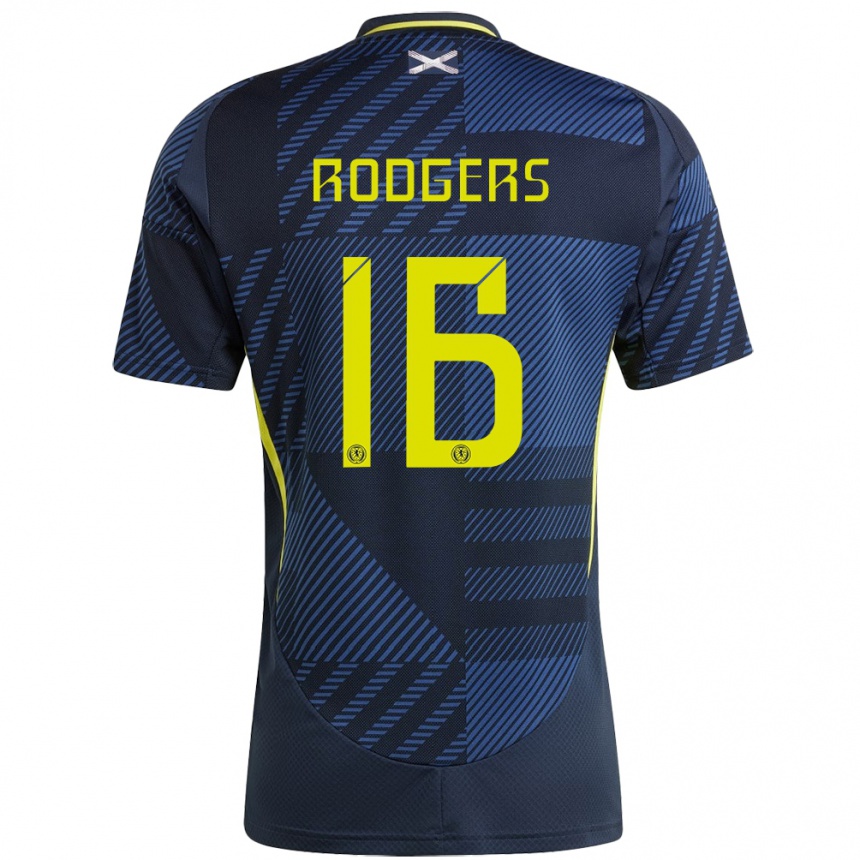 Niño Fútbol Camiseta Escocia Amy Rodgers #16 Azul Oscuro 1ª Equipación 24-26