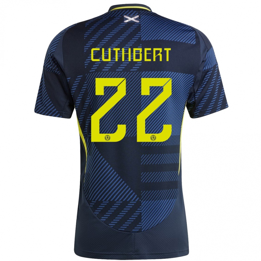 Niño Fútbol Camiseta Escocia Erin Cuthbert #22 Azul Oscuro 1ª Equipación 24-26