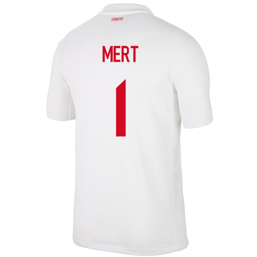 Niño Fútbol Camiseta Turquía Mert Günok #1 Blanco 1ª Equipación 24-26