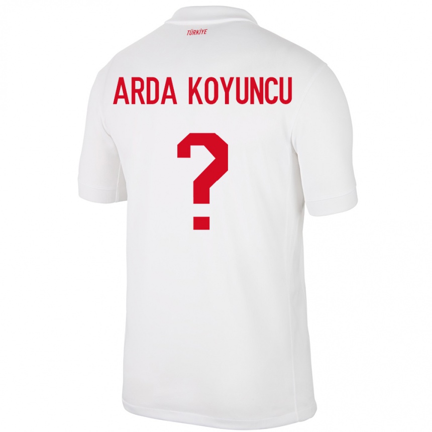 Niño Fútbol Camiseta Turquía Efe Arda Koyuncu #0 Blanco 1ª Equipación 24-26