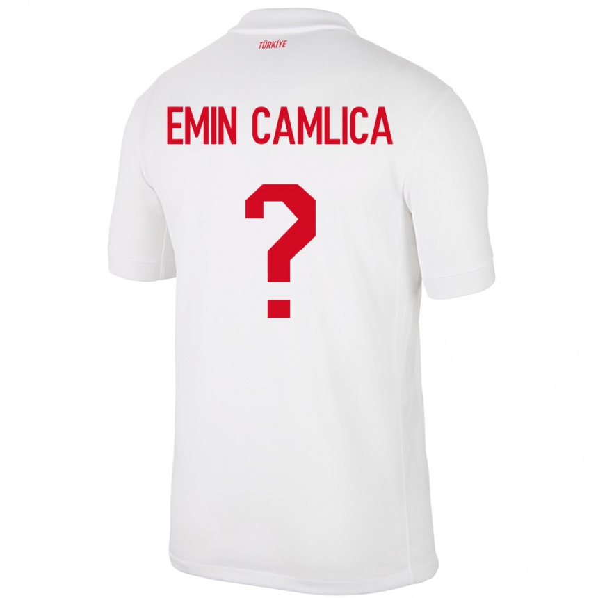 Niño Fútbol Camiseta Turquía Muhammed Emin Çamlıca #0 Blanco 1ª Equipación 24-26