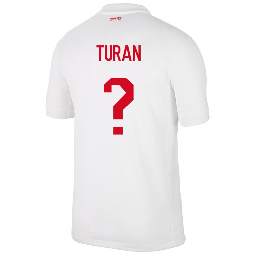 Niño Fútbol Camiseta Turquía Hasan Turan #0 Blanco 1ª Equipación 24-26