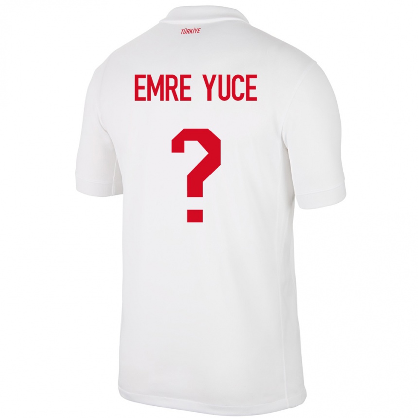 Niño Fútbol Camiseta Turquía Yunus Emre Yüce #0 Blanco 1ª Equipación 24-26