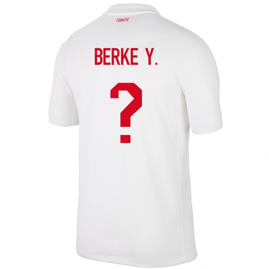 Niño Fútbol Camiseta Turquía Berke Yıldırım #0 Blanco 1ª Equipación 24-26