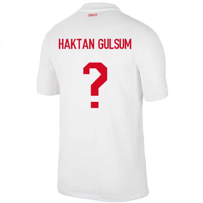 Niño Fútbol Camiseta Turquía Ayaz Haktan Gülsüm #0 Blanco 1ª Equipación 24-26