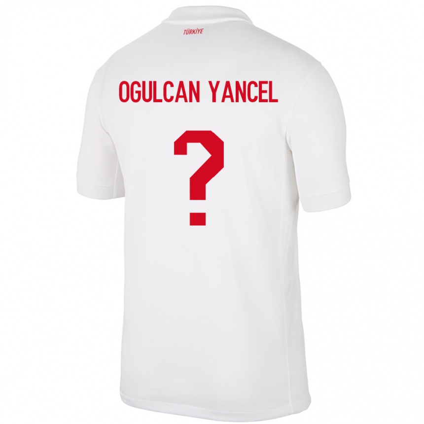 Niño Fútbol Camiseta Turquía Necati Oğulcan Yançel #0 Blanco 1ª Equipación 24-26