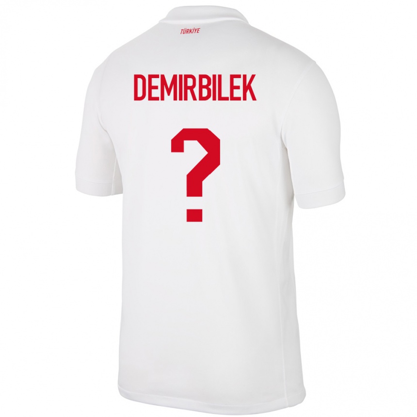 Niño Fútbol Camiseta Turquía Ali Demirbilek #0 Blanco 1ª Equipación 24-26