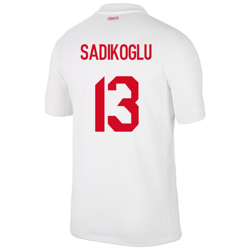 Niño Fútbol Camiseta Turquía Birgül Sadıkoğlu #13 Blanco 1ª Equipación 24-26