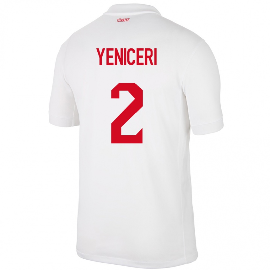 Niño Fútbol Camiseta Turquía Berna Yeniçeri #2 Blanco 1ª Equipación 24-26