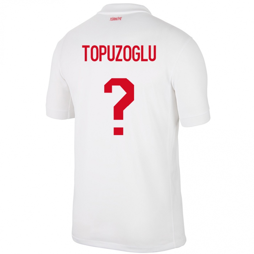 Niño Fútbol Camiseta Turquía Berna Topuzoğlu #0 Blanco 1ª Equipación 24-26