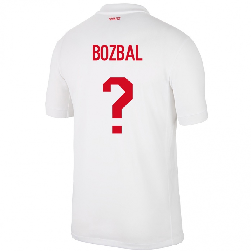 Niño Fútbol Camiseta Turquía Birsen Bozbal #0 Blanco 1ª Equipación 24-26