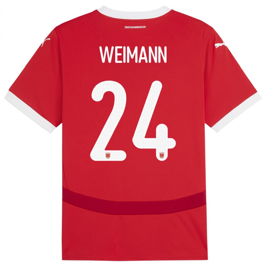 Niño Fútbol Camiseta Austria Andreas Weimann #24 Rojo 1ª Equipación 24-26