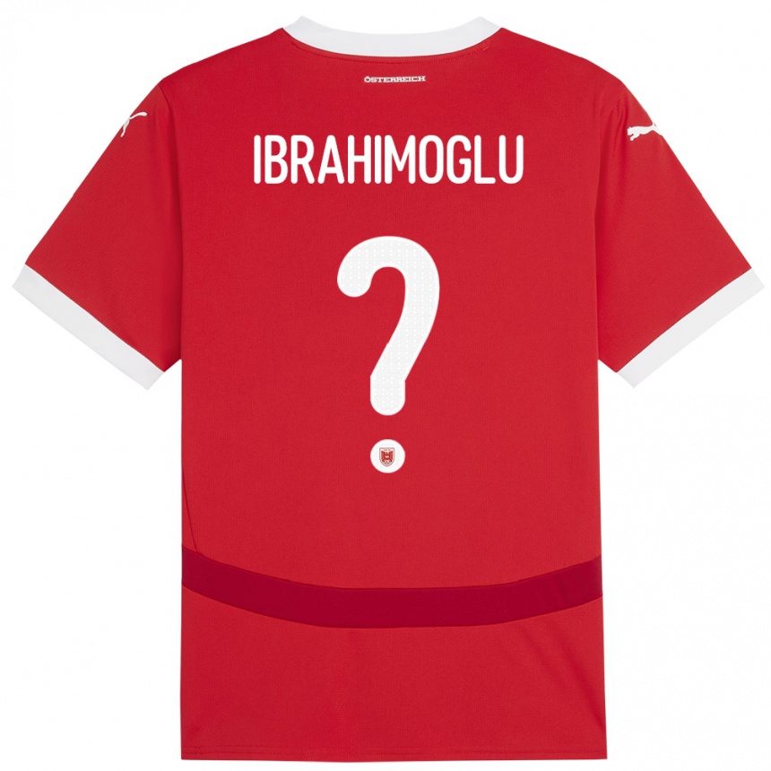 Niño Fútbol Camiseta Austria Mücahit Ibrahimoglu #0 Rojo 1ª Equipación 24-26