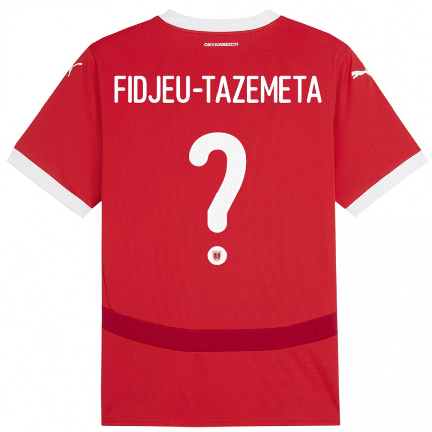 Niño Fútbol Camiseta Austria Thierry Fidjeu-Tazemeta #0 Rojo 1ª Equipación 24-26