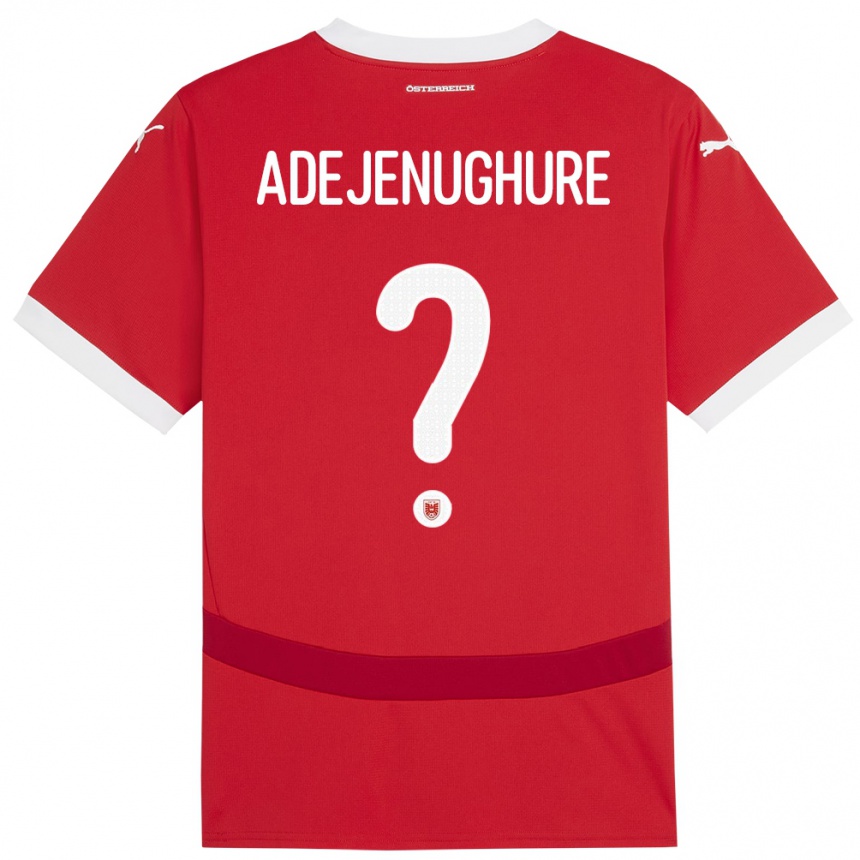 Niño Fútbol Camiseta Austria Oghenetejiri Adejenughure #0 Rojo 1ª Equipación 24-26