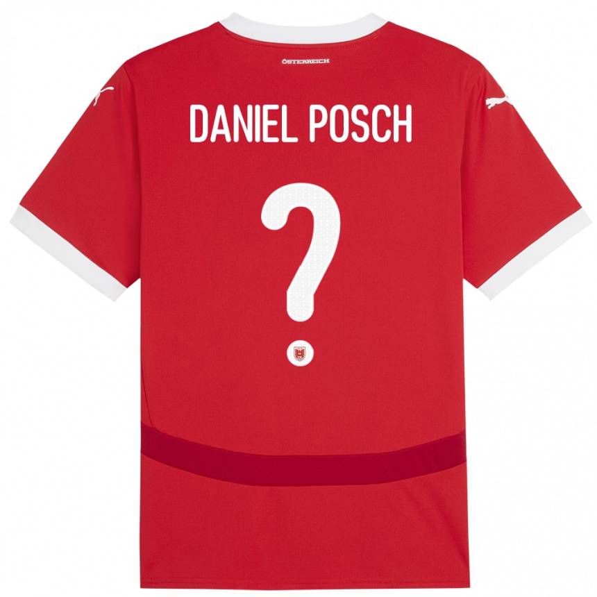 Niño Fútbol Camiseta Austria Daniel Posch #0 Rojo 1ª Equipación 24-26