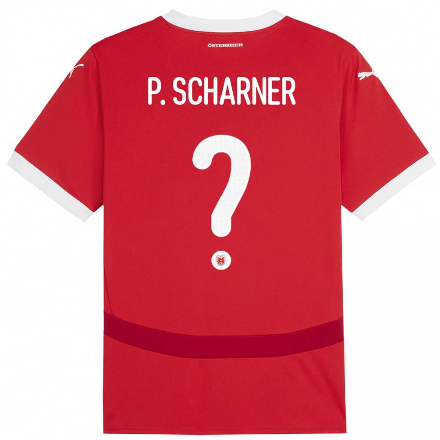 Niño Fútbol Camiseta Austria Paul Scharner #0 Rojo 1ª Equipación 24-26