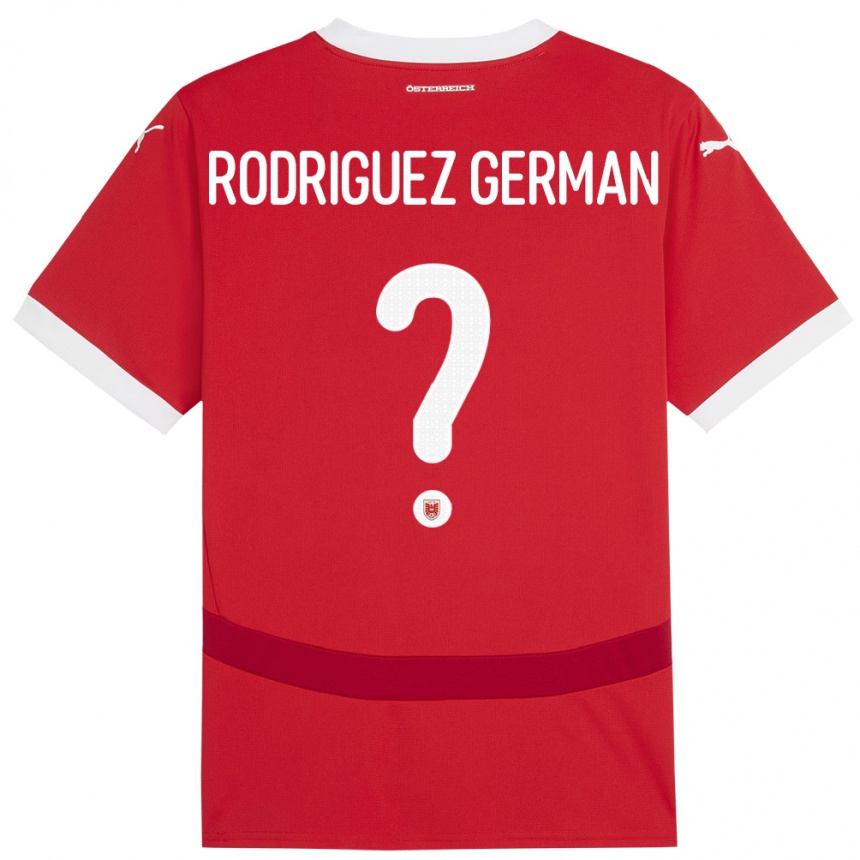 Niño Fútbol Camiseta Austria Ryan Rodriguez German #0 Rojo 1ª Equipación 24-26