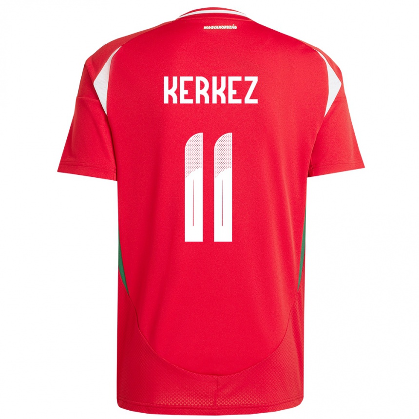 Niño Fútbol Camiseta Hungría Milos Kerkez #11 Rojo 1ª Equipación 24-26