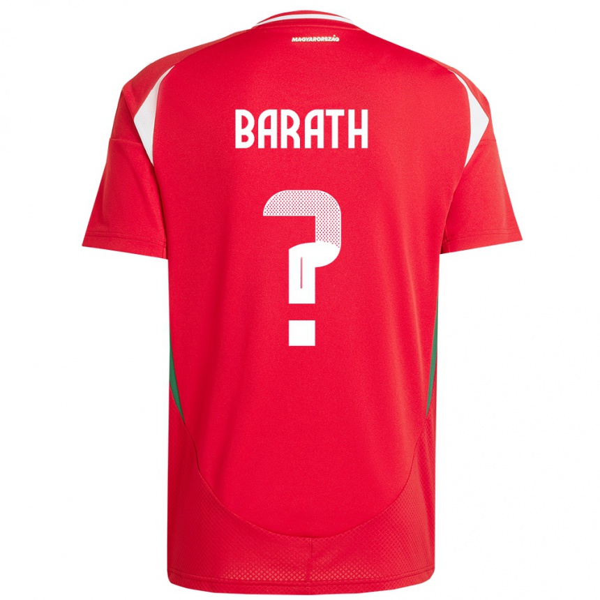 Niño Fútbol Camiseta Hungría Péter Baráth #0 Rojo 1ª Equipación 24-26