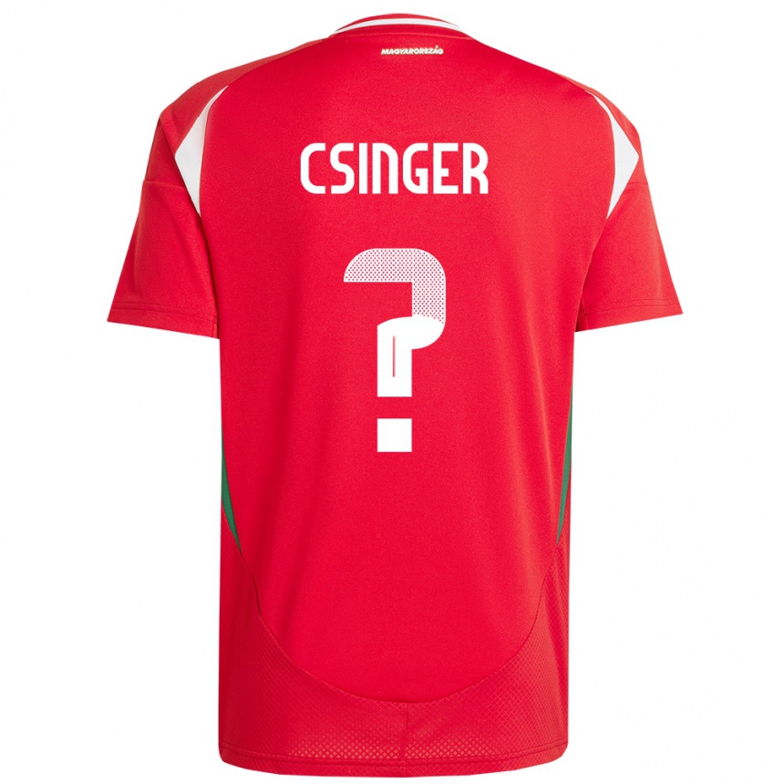 Niño Fútbol Camiseta Hungría Márk Csinger #0 Rojo 1ª Equipación 24-26