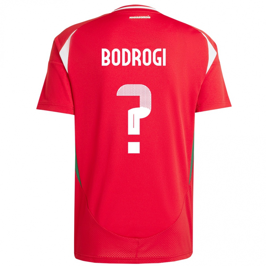 Niño Fútbol Camiseta Hungría Bence Bodrogi #0 Rojo 1ª Equipación 24-26