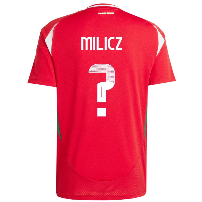 Niño Fútbol Camiseta Hungría Péter Milicz #0 Rojo 1ª Equipación 24-26